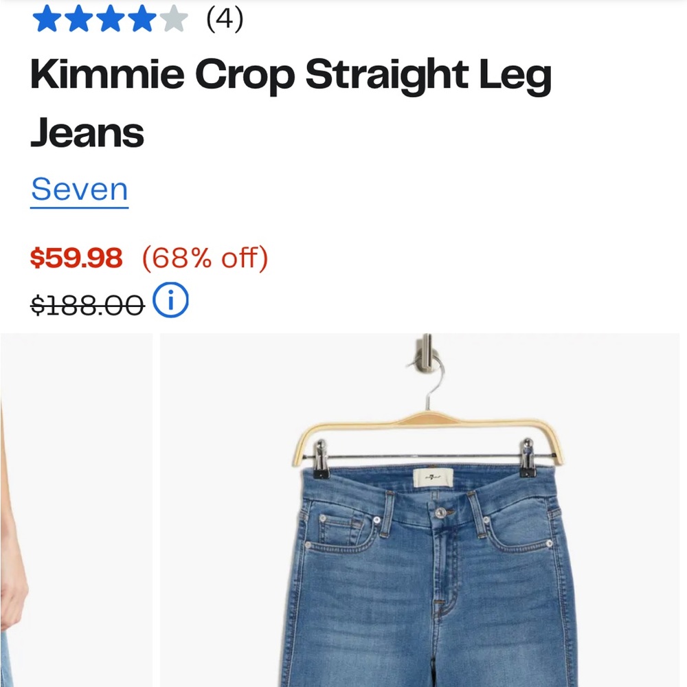 Seven Women’s Crop Straight Leg Jeans